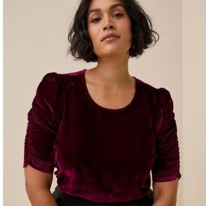 Torrid Velvet Burgundy Top